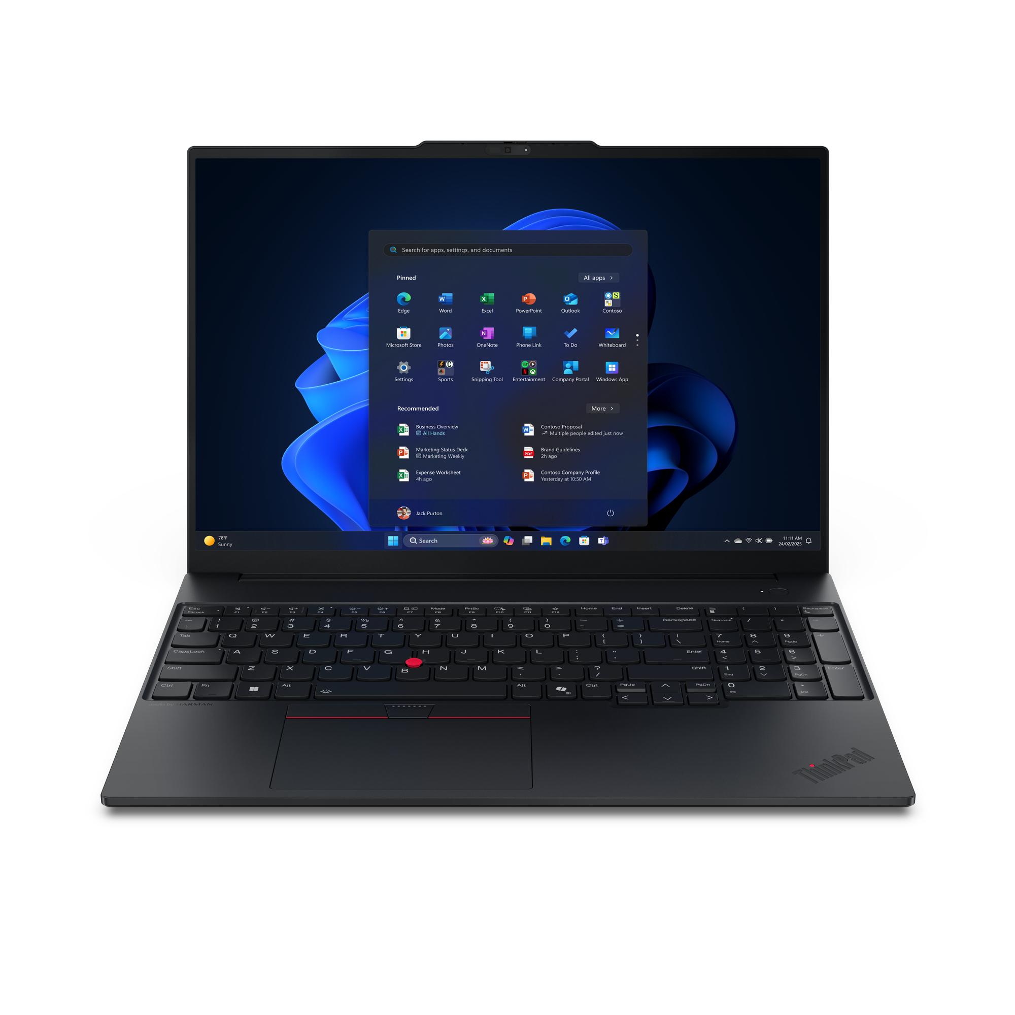 Lenovo French Thinkpad E16 AMD G3, AMD Ryzen 7 250 (3.30GHZ, 16MB), 16IN Wuxga NON-Touch, W11P64 Us/uk_eng, 16.0GB, 1X512GB SSD M.2 2242 Pci