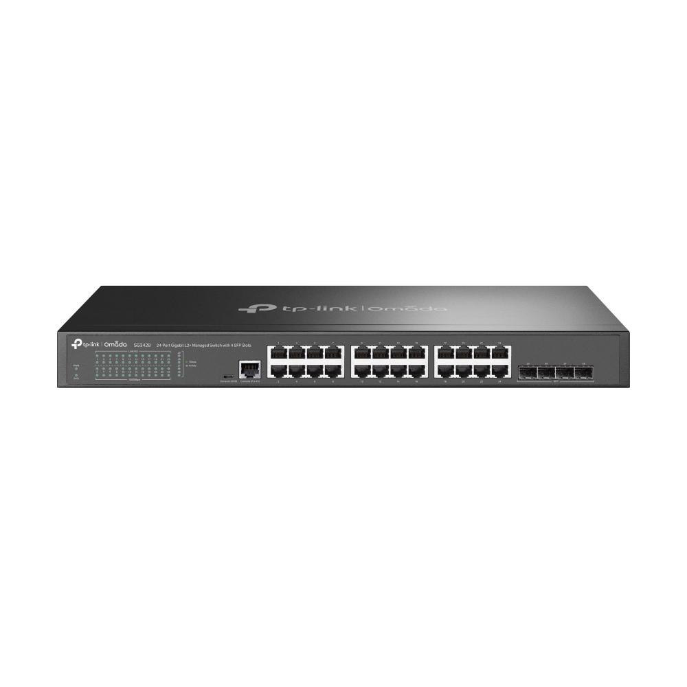 TP-Link Jetstream 24-PORT Gigabit L2 Managed Switch With 4 SFP Slots. 24 Gigabit RJ45 Ports AND 4 Gigabit SFP Slots. Static Routing, IP-MAC-